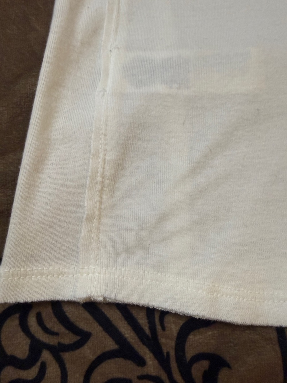 We The Free Ivory Deep V Short Sleeve Tee - Picture 7 of 10